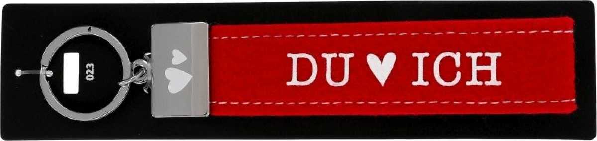 Glücksfilz Schlüsselband DU ♥ ICH